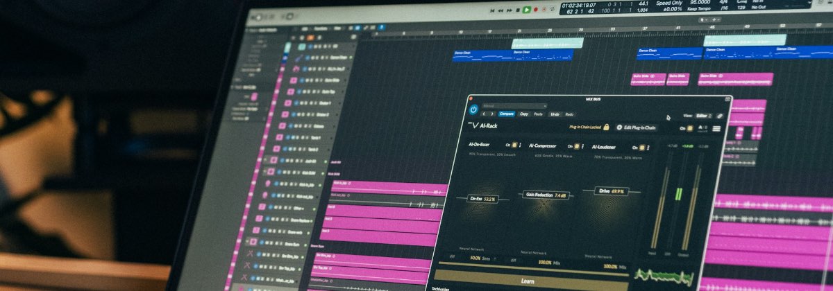 Audio editor showing two waveforms that are slightly out of line