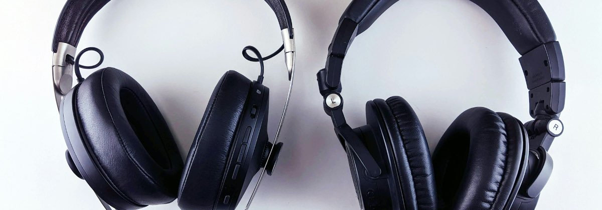 High-fidelity studio headphones on a desk